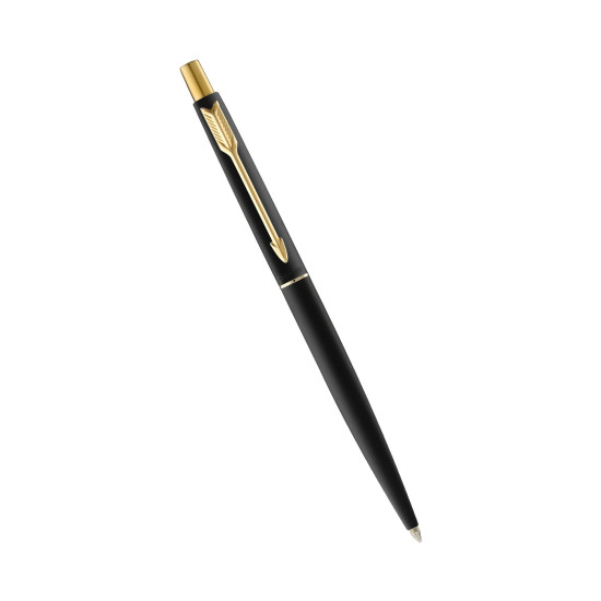 Parker Classic Matte Black Gold Trim Ball Pen| Ink Color - Blue | Unique Gift For Employees | Leading Pen For Corporate Parker Classic Matte Black Gold Trim Ball Pen| Ink Color - Blue | Unique Gift For Employees | Leading Pen For Corporate