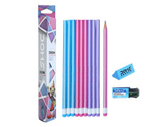 Doms Zoom Ultimate Dark Pencil Box Pack | Triangular Shape For Easy Holding & Comfort | Free Eraser & Sharpner With Each Box | Dark & Neat Handwriting | Pack Of 30 Pencils, Black, Black