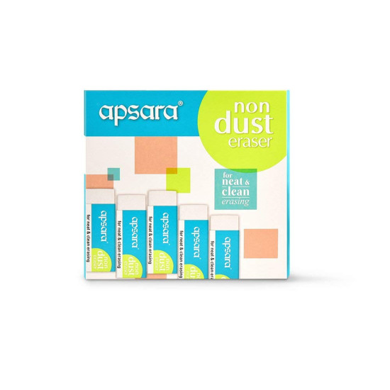 Apsara Non Dust Jumbo Erasers - Pack of 20