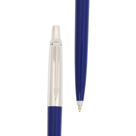 Parker Jotter Standard Chrome Trim Ballpoint Pen | Ink Color Blue | Blue Body Color | Designed for Students, Writers, and Professionals Parker Jotter Standard Chrome Trim Ballpoint Pen | Ink Color Blue | Blue Body Color | Designed for Students, Writers, and Professionals