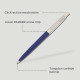 Parker Jotter Standard Chrome Trim Ballpoint Pen | Ink Color Blue | Blue Body Color | Designed for Students, Writers, and Professionals Parker Jotter Standard Chrome Trim Ballpoint Pen | Ink Color Blue | Blue Body Color | Designed for Students, Writers, and Professionals