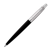 Parker Jotter Standard Ball Pen | Ink Color Blue | Black Body with Chrome Trim, Click Action Ballpoint Pen | Smooth Writing Pen for Students, Writers, and Professionals