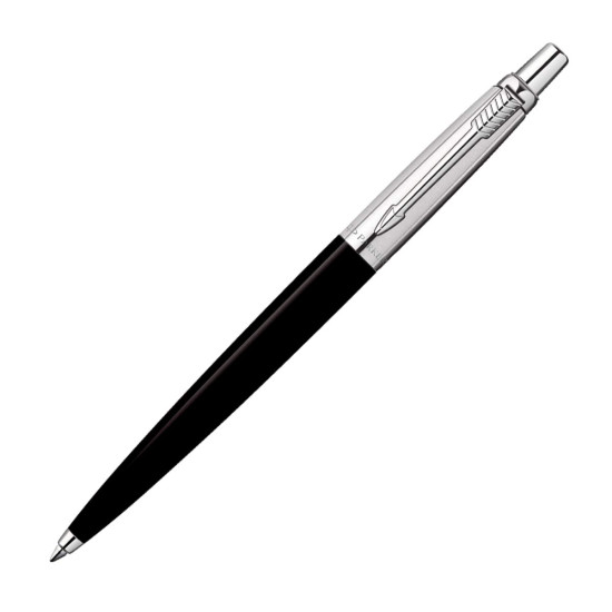 Parker Jotter Standard Ball Pen | Ink Color Blue | Black Body with Chrome Trim, Click Action Ballpoint Pen | Smooth Writing Pen for Students, Writers, and Professionals Parker Jotter Standard Ball Pen | Ink Color Blue | Black Body with Chrome Trim, Click Action Ballpoint Pen | Smooth Writing Pen for Students, Writers, and Professionals