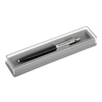 Parker Jotter Standard Ball Pen | Ink Color Blue | Black Body with Chrome Trim, Click Action Ballpoint Pen | Smooth Writing Pen for Students, Writers, and Professionals Parker Jotter Standard Ball Pen | Ink Color Blue | Black Body with Chrome Trim, Click Action Ballpoint Pen | Smooth Writing Pen for Students, Writers, and Professionals