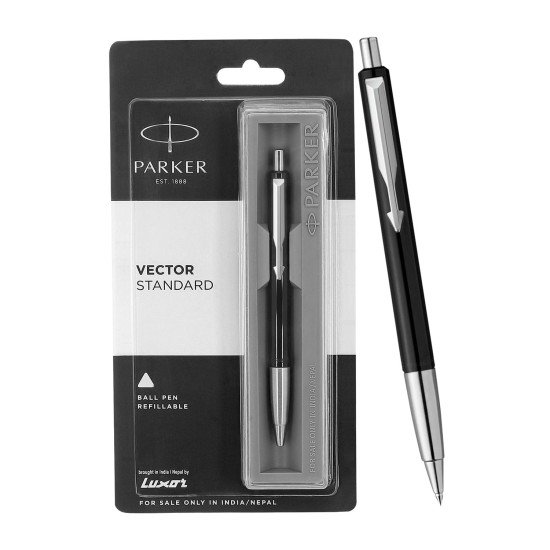 Parker Vector Standard Chrome Trim Ball Pen (Ink - Blue) Parker Vector Standard Chrome Trim Ball Pen (Ink - Blue)