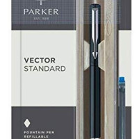 Parker Vector Standard CT Fountain Pen (Blue Ink), 2 Piece Set (9000022731)