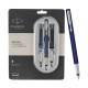 Parker Vector Standard Chrome Trim Calligraphy Fountain Pen | 7-Piece Set containts 2 Nibs, 2 Blue & 2 Black Ink Cartridges | Ideal for Creative Writing & Fine detailing Parker Vector Standard Chrome Trim Calligraphy Fountain Pen | 7-Piece Set containts 2 Nibs, 2 Blue & 2 Black Ink Cartridges | Ideal for Creative Writing & Fine detailing
