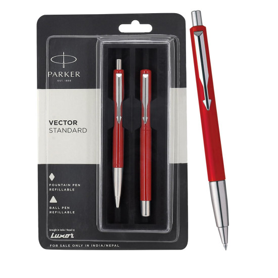 Parker Vector Standard CT(FP+BP) Pen (Red) (9000017303)