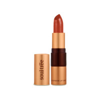 SoulTree Ayurvedic Lipstick - Rich Earth 777, 4gm | Creamy Texture | Enriched with Organic Ghee & Almond Oil | Moistured & Nourished Lips | 4gm