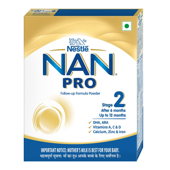 Nestle NAN PRO 2 Follow-up Formula Powder - After 6 months, Stage 2, 400g Bag-In-Box Pack Nestle NAN PRO 2 Follow-up Formula Powder - After 6 months, Stage 2, 400g Bag-In-Box Pack