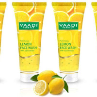 Vaadi Herbals Value Pack of Honey Lemon Face Wash with Jojoba Beads, 4 x 60ml