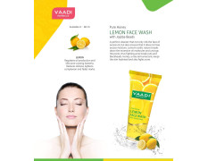Vaadi Herbals Value Pack of Honey Lemon Face Wash with Jojoba Beads, 4 x 60ml