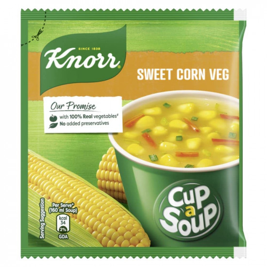 Knorr Instant Sweet Corn Cup A Soup 9.5g / 10g (Weight May Vary)