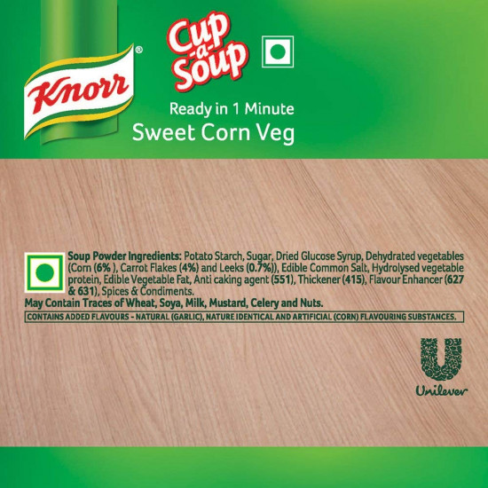 Knorr Instant Sweet Corn Cup A Soup 9.5g / 10g (Weight May Vary)