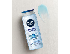 NIVEA MEN Pure Impact 500ml Body Wash| Shower Gel for Face, Body & Hair| Purifying Micro Particles for Extra Fine Scrub & Instant Summer Freshness|Clean, Healthy & Moisturized Skin