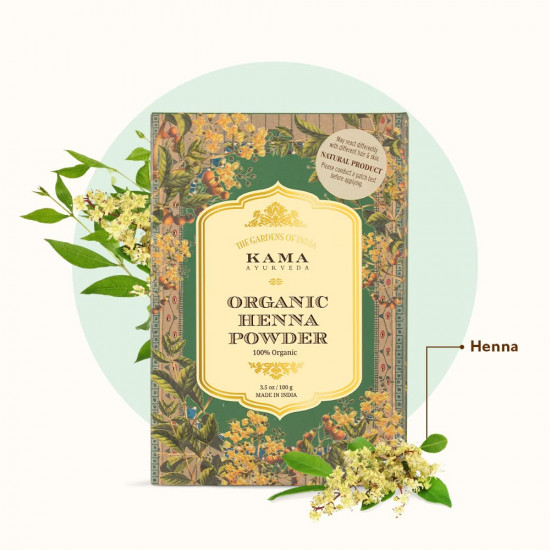Kama Ayurveda 100% Organic Henna Powder, 100g - Brown