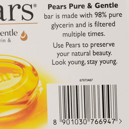 Pears Pure & Gentle Soap Bar, 50gm