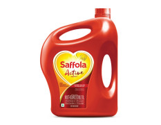 Saffola Active Refined Oil|Blend of Rice Bran Oil & Soyabean Oil|Cooking Oil|Pro Weight Watchers Edible Oil 5 litre Jar