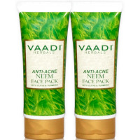 Vaadi Herbals Anti Acne Neem Face Pack with Clove and Turmeric, 120g x 2