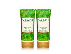 Vaadi Herbals Anti Acne Neem Face Pack with Clove and Turmeric, 120g x 2