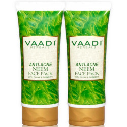Vaadi Herbals Anti Acne Neem Face Pack with Clove and Turmeric, 120g x 2