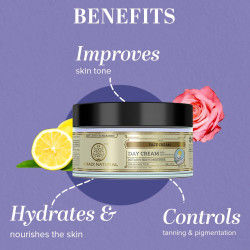 Khadi Natural Day Cream, 50g| Prevents premature aging|Skin brightening properties|Protects skin from sun damage| Suitable for All Types of Skin