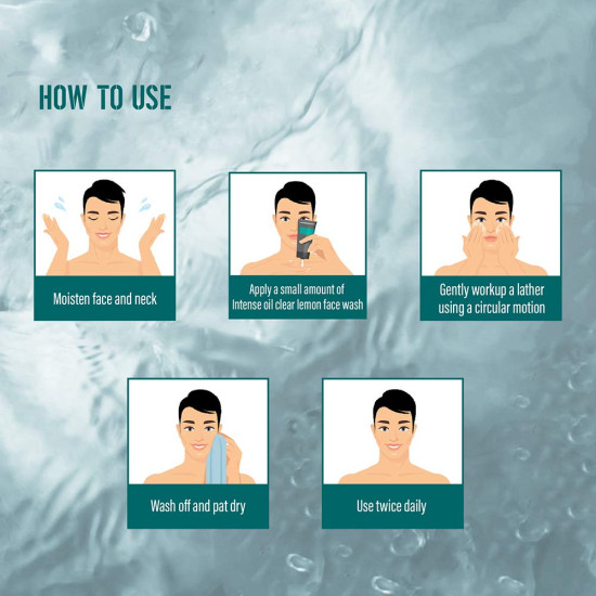 Himalaya MEN Intense Oil Clear Lemon Face Wash, 50ml