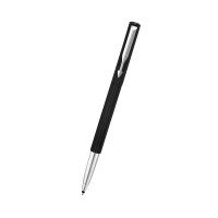 Parker Vector Standard Chrome Trim Roller Ball Pen| Black Body Color| Ink Color - Blue | For Employees | Perfect For Professional Use Parker Vector Standard Chrome Trim Roller Ball Pen| Black Body Color| Ink Color - Blue | For Employees | Perfect For Professional Use