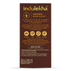Indulekha Bringha Ayurvedic Hair Oil 100 ml|| Hair Fall Control and Hair Growth with Bringharaj & Coconut Oil - Comb Applicator Bottle for Men & Women