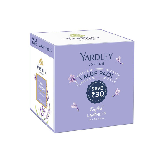 Yardley London English Lavender Luxury Soap, 100 G, Pack of 3