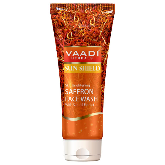 Vaadi Herbals Skin Whitening Saffron Face Wash with Sandal Extract, 60 ml