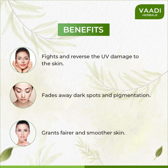 Vaadi Herbals Skin Whitening Saffron Face Wash with Sandal Extract, 60 ml