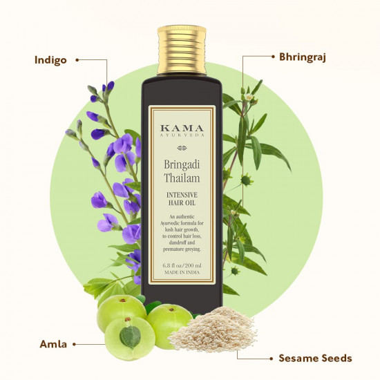 Kama Ayurveda Bringadi Intensive Hair Treatment Oil, 200ml(Hair Oil)