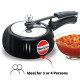 Hawkins 2 Litre Contura Black Pressure Cooker, Hard Anodised Inner Lid Cooker, Handi Cooker, Small Cooker, Black (CB20)