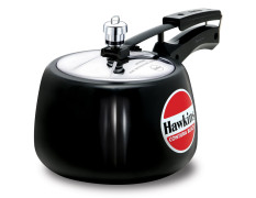 Hawkins 3 Litre Contura Black Pressure Cooker, Hard Anodised Inner Lid Cooker, Handi Cooker, Black (CB30)