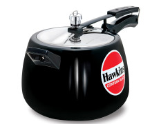 Hawkins 6.5 Litre Contura Black Pressure Cooker, Hard Anodised Inner Lid Cooker, Handi Cooker, Black (CB65)