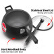 Hawkins 6.5 Litre Contura Black Pressure Cooker, Hard Anodised Inner Lid Cooker, Handi Cooker, Black (CB65)