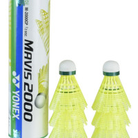Yonex Mavis 2000 Green Cap Nylon Badminton Shuttlecock, Pack of 6 - Made in Japan