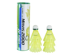 Yonex Mavis 2000 Green Cap Nylon Badminton Shuttlecock, Pack of 6 - Made in Japan