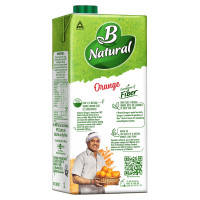 B Natural Orange Juice, Goodness of Fiber, 1 Litre
