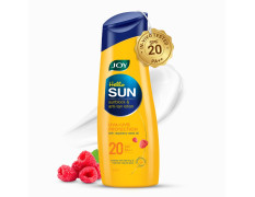 Joy Hello Sun Body Sunscreen Lotion SPF20 PA++ (300ml) | INVIVO Tested | UVA + UVB Protection | Tan Control and restores Glow | Lightweight, Fast Absorbing & Zero White Cast | For Normal to Oily Skin
