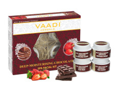 Vaadi Herbals Deep Moisturising Chocolate Spa Facial Kit with Strawberry Extract, 70g
