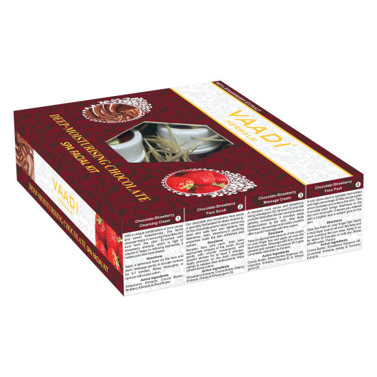 Vaadi Herbals Deep Moisturising Chocolate Spa Facial Kit with Strawberry Extract, 70g