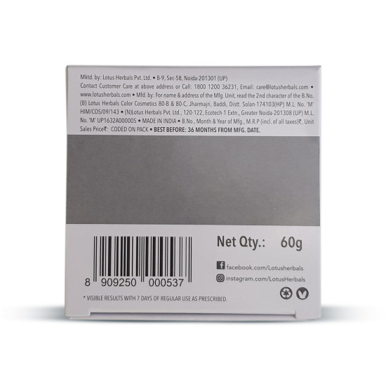 Lotus Herbals WhiteGlow Deep Moisturising Face Cream | SPF 20 | Reducing Dark Spots| Non Sticky | Normal To Dry Skin| For Women and Men| 60g