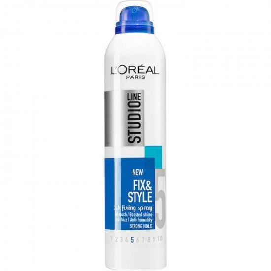 L'Oreal Paris Studio Line 5 Fix and Style 24h Anti-Frizz Fixing Spray (250 ml)