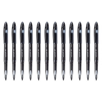 uni-ball Air UBA188M 0.5mm Roller Ball Pen | Waterproof Bold Ink | Water & Fade Resistant | Long Lasting Smudge Free Ink | School and Office stationery | Black Ink, Pack of 12