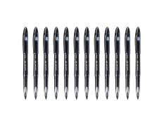 uni-ball Air UBA188M 0.5mm Roller Ball Pen | Waterproof Bold Ink | Water & Fade Resistant | Long Lasting Smudge Free Ink | School and Office stationery | Black Ink, Pack of 12