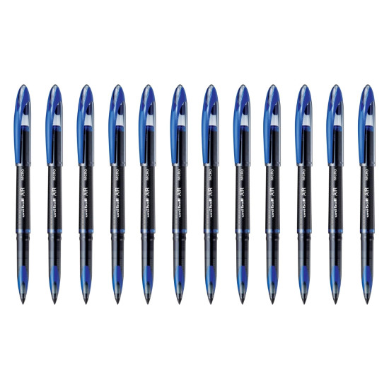 uni-ball Air UBA188M 0.5mm Roller Ball Pen | Blue Ink, Pack of 12
