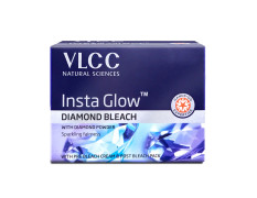 VLCC Insta Glow Diamond Bleach - 402g | With Diamond Powder For Sparkling Fairness | Skin Brightening Bleach | Minimizes Dark Spots, Reduces Facial Hair Visibility.