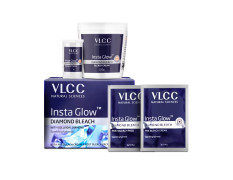 VLCC Insta Glow Diamond Bleach - 402g | With Diamond Powder For Sparkling Fairness | Skin Brightening Bleach | Minimizes Dark Spots, Reduces Facial Hair Visibility.
